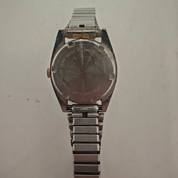 VTG Seiko SQ Watch Women 25mm White Dial Two Tone Daydate Round 8523-0059 NewBat - Picture 13 of 16